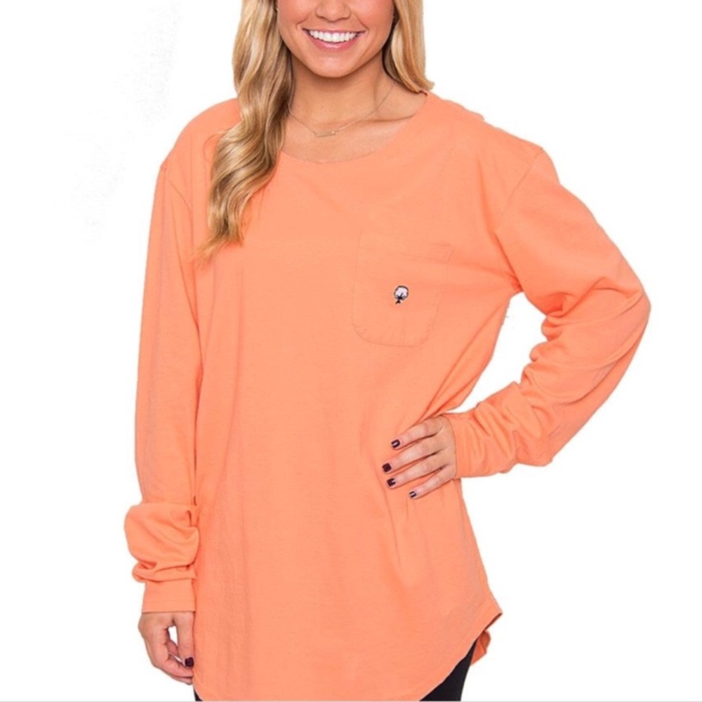Long sleeve boat neck t-shirt